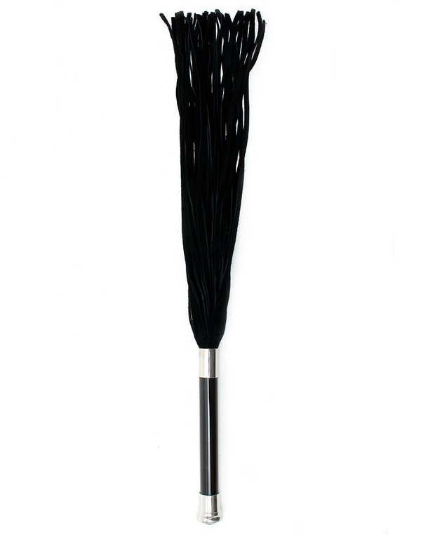 RIMBA - SUEDE FLOGGER WITH GLASS HANDLE AND CRYSTAL schwarz