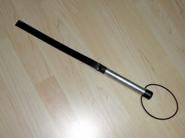 Gummi Mono Peitsche 25 mm mit Aluminiumgriff, 50 cm