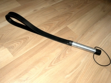 Gummi Mono Peitsche Loop 25 mm mit Alu Griff, 50 cm