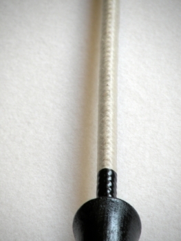 Schlag Seil geflochten weiss mit Holzgriff 8mm