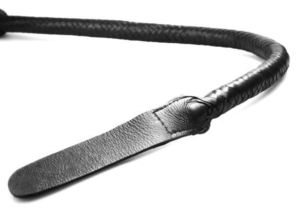 Kantschu - Single Tail Whip - mit Klatsche 90cm Schwarz